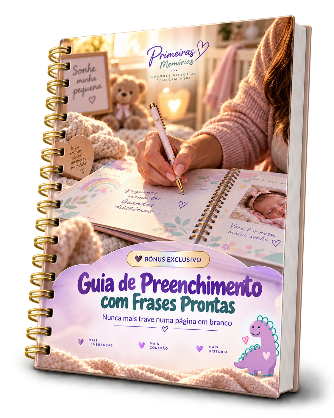 Mockup do Guia de Preenchimento com Frases Prontas